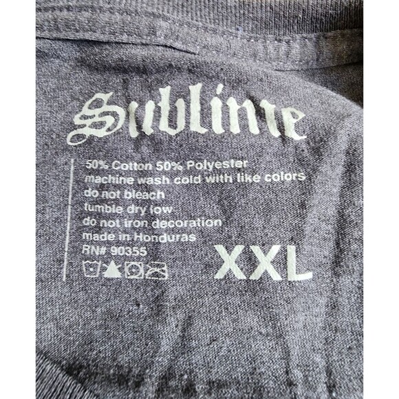 SUBLIME Band Tee Long Beach, CA Plus Size 2X Black Rock - Picture 5 of 5